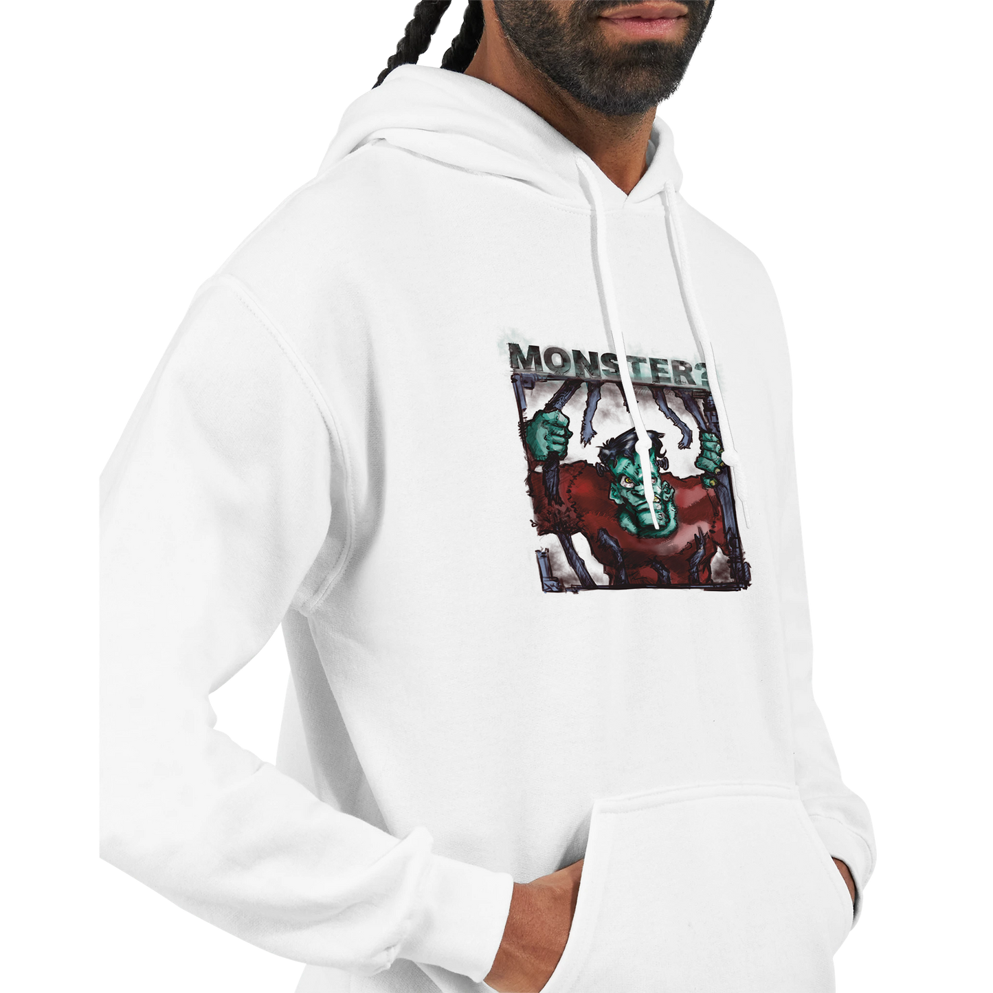 Classic Unisex Pullover Hoodie | "Monsters" Series | Frankenstein! - Matou Canaille