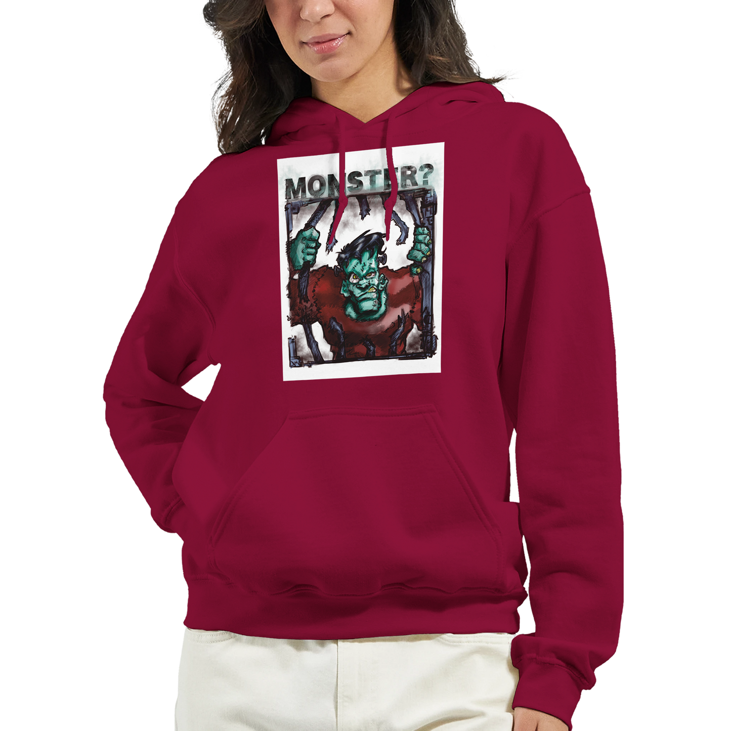 Classic Unisex Pullover Hoodie | "Monsters" Series | Frankenstein! - Matou Canaille