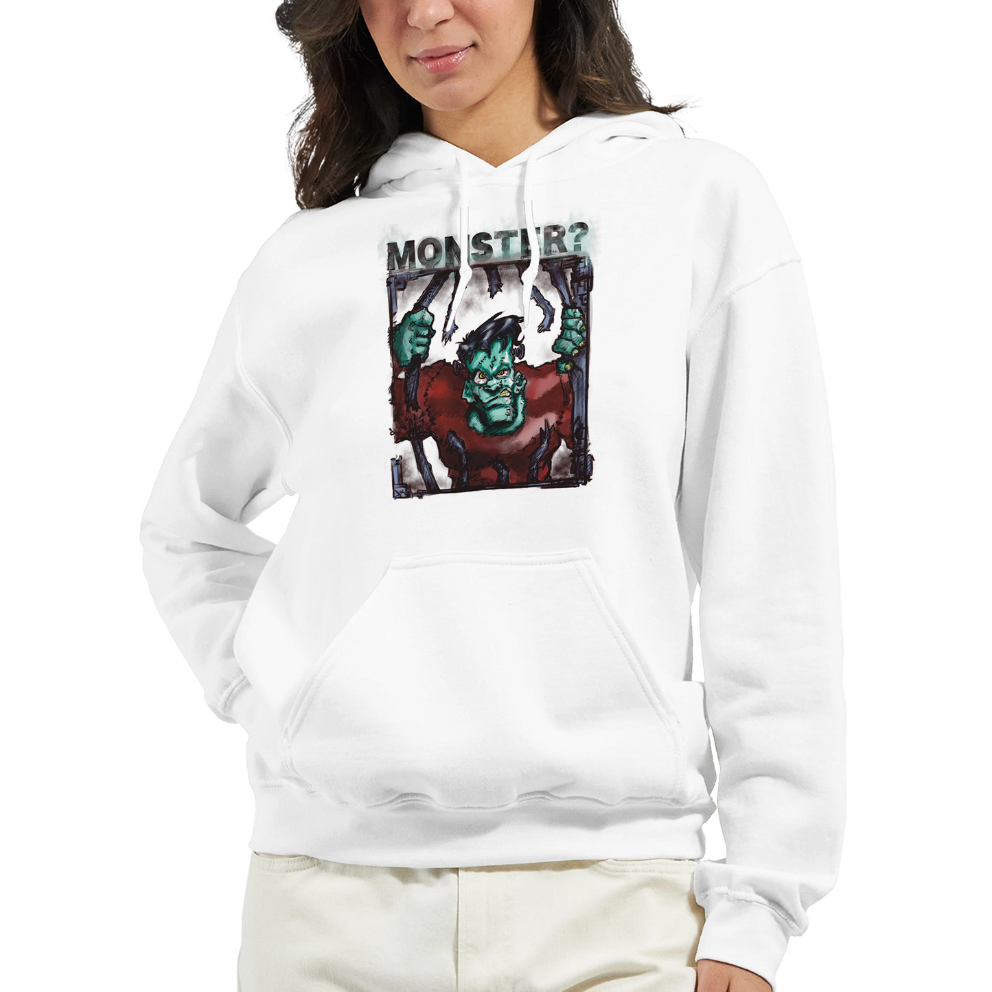 Classic Unisex Pullover Hoodie | "Monsters" Series | Frankenstein! - Matou Canaille